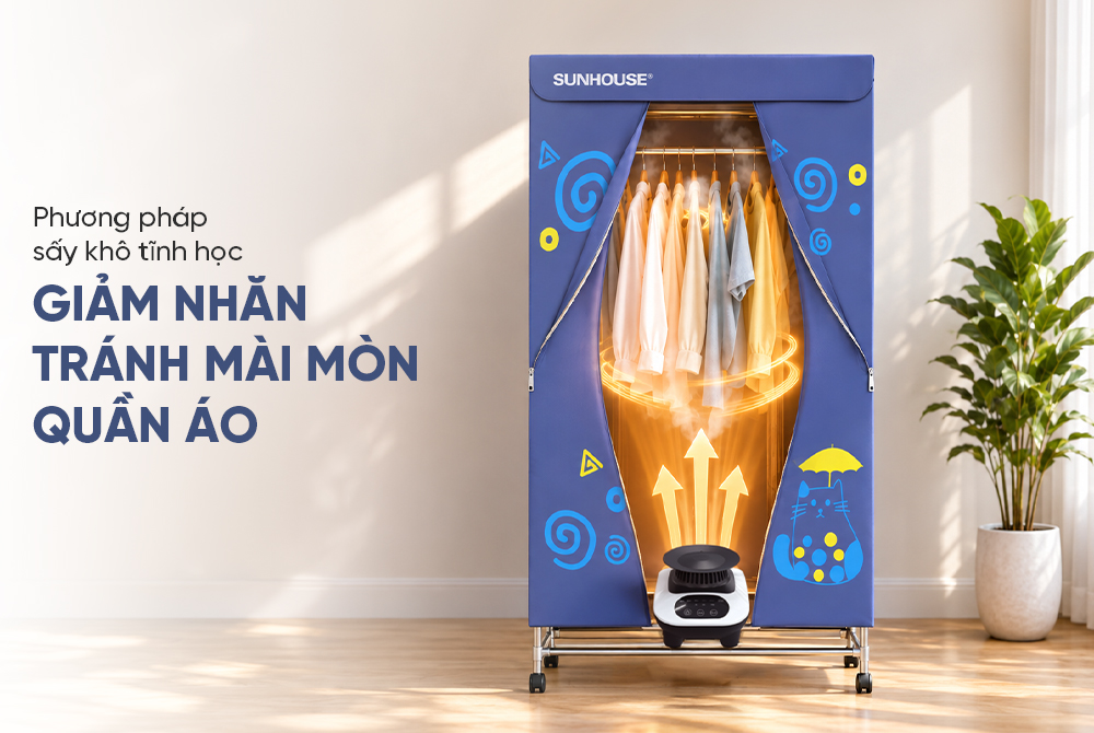 Máy sấy quần áo SUNHOUSE SHD2708