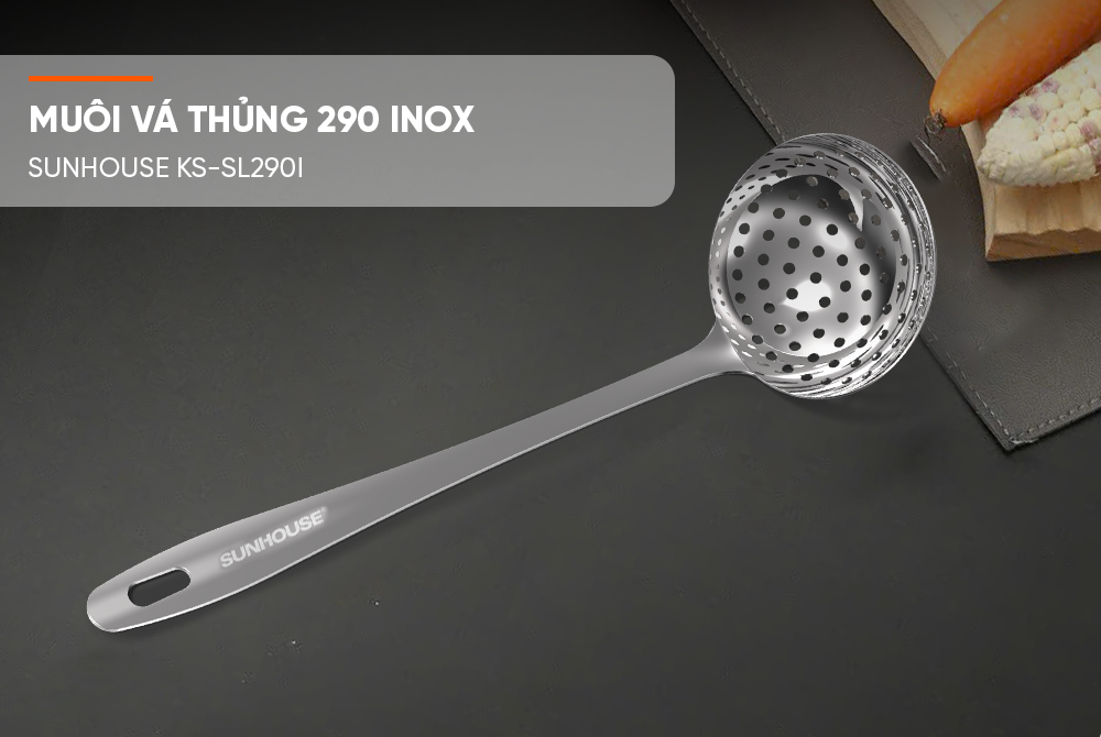 Muôi vá thủng 290 inox SUNHOUSE KS-SL290I