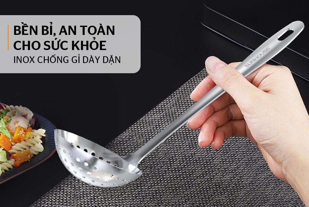 Muôi vá thủng inox SUNHOUSE HEALTHY KS-SL220I