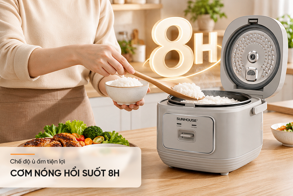 Nồi cơm điện 1.8L SUNHOUSE SHD8636