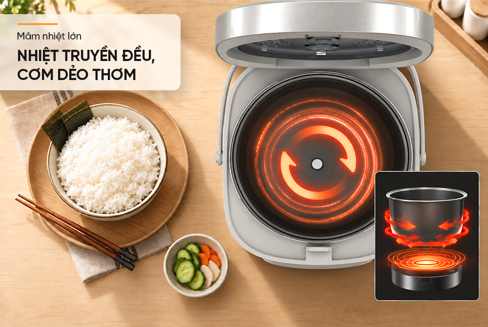 Nồi cơm điện 1.8L SUNHOUSE SHD8636