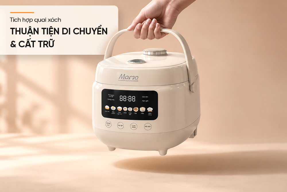 Nồi cơm điện tử 1.2L SUNHOUSE Mama SHD8856