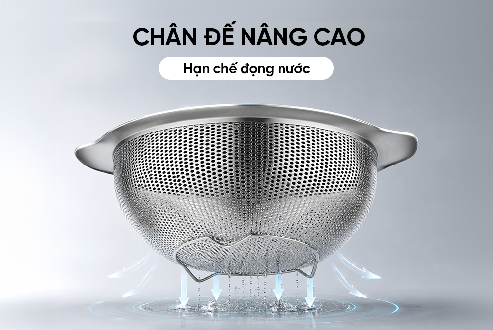 Rổ inox 304 có tay cầm SUNHOUSE HEALTHY KS-BA170LX