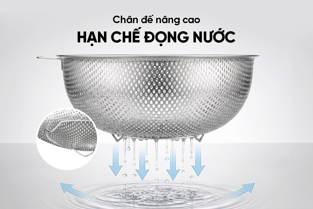 Rổ inox 32cm SUNHOUSE Healthy KS-BA320I
