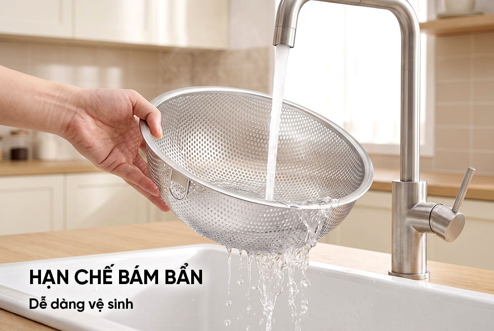 Rổ inox 32cm SUNHOUSE Healthy KS-BA320I