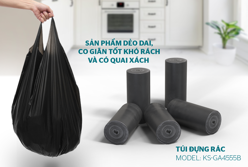 Túi đựng rác phân hủy sinh học SUNHOUSE KS-GA4555BS