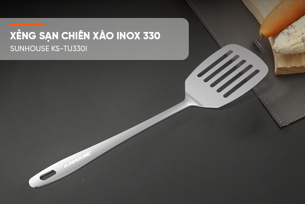 Xẻng sạn chiên xào inox 330 SUNHOUSE KS-TU330I